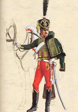Center company of the 7e Hussards, parade dress